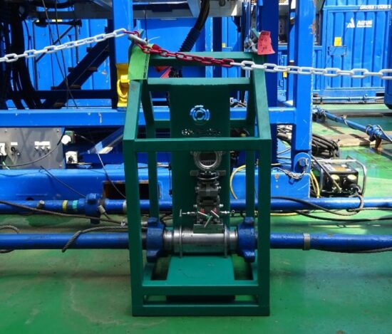 Integra-Cone high pressure nitrogen meter in use on offshore rig